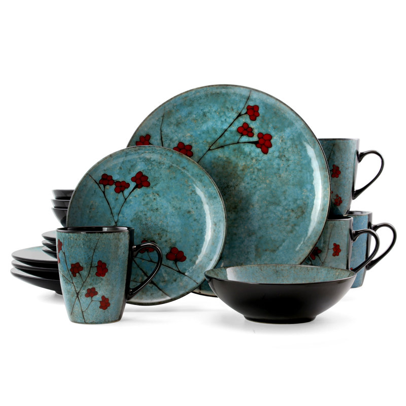 Lebus Stoneware Dinnerware Set 16 Piece - Service for 4
