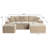 106.3" U-Shaped Cloud Sectional Sofa with Deep Seat