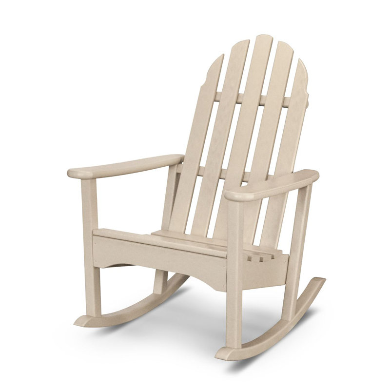 POLYWOOD Classic Adirondack Rocking Chair, Sand