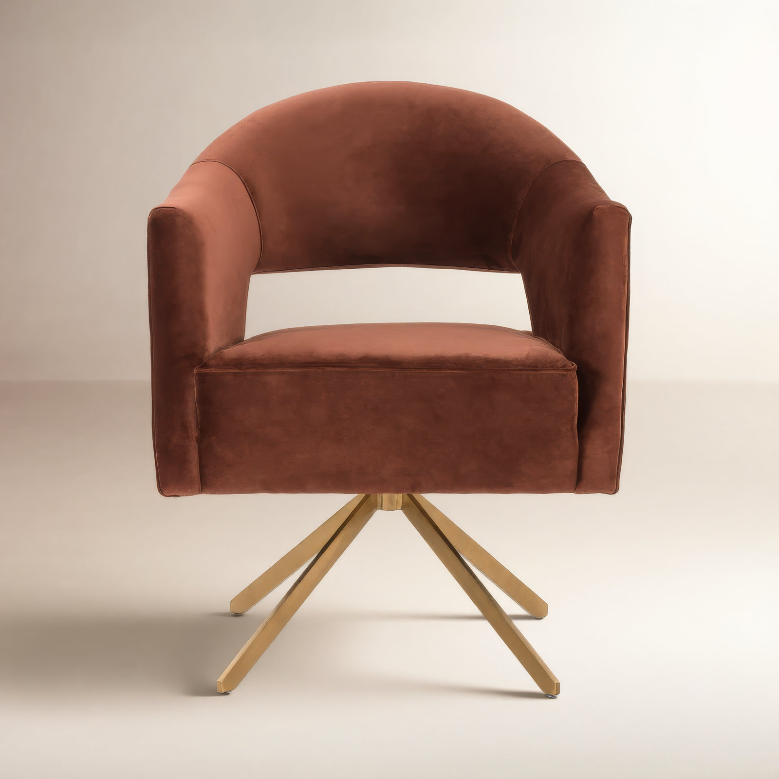 Glasgow Swivel Office Chair, Gold, Auburn