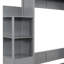 Lit double de couleur grise avec fonction DEL - Gain de place pour les petits appartements et les tablettes avec plusieurs pièces de rangement