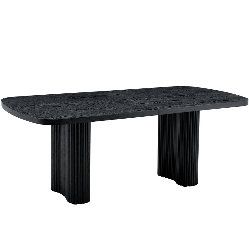 Table de salle à manger en panneau de fibres à densité moyenne - support de colonne romaine, un choix élégant pour la décoration moderne. Un nouveau choix pour l'esthétique.
