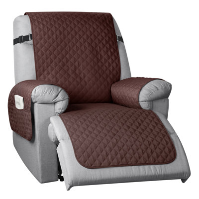 Box Cushion Recliner Slipcover Anti-Slip Pet Armchair Cover Furniture Protector for Reclining Chair