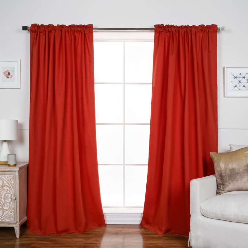 Desma Cotton Blend Curtain, 52" W x 84" L, Spice