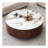 35.4" Round Faux Marble Tabletop Coffee Table