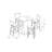 Suffern 4 - Person Premium All-Weather Wicker Patio Dining Set with Square Table , Cushions Included-1095057655