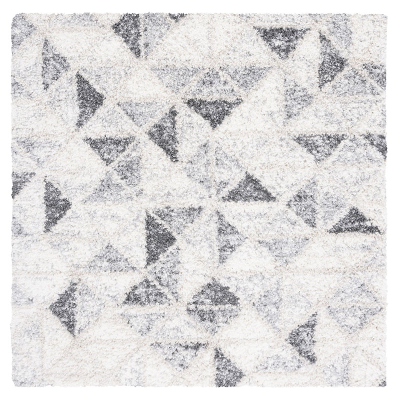 Briaja Performance Geometric Rug, Square 6'7"