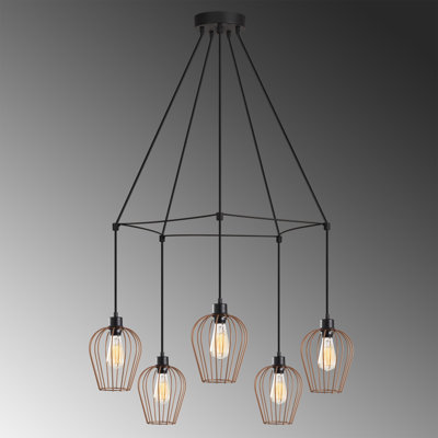 Luminaire suspendu géométrique à 5 lumières Aido
