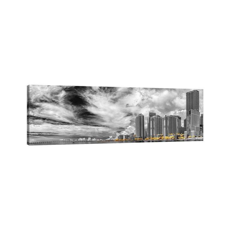 Miami Infrared V by Glauco Meneghelli - Wrapped Canvas Panoramic Print, 30.48 cm H x 91.44 cm W x 1.91 cm D