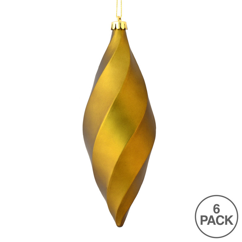 Ornement tourbillon de 8 po, Olive mat