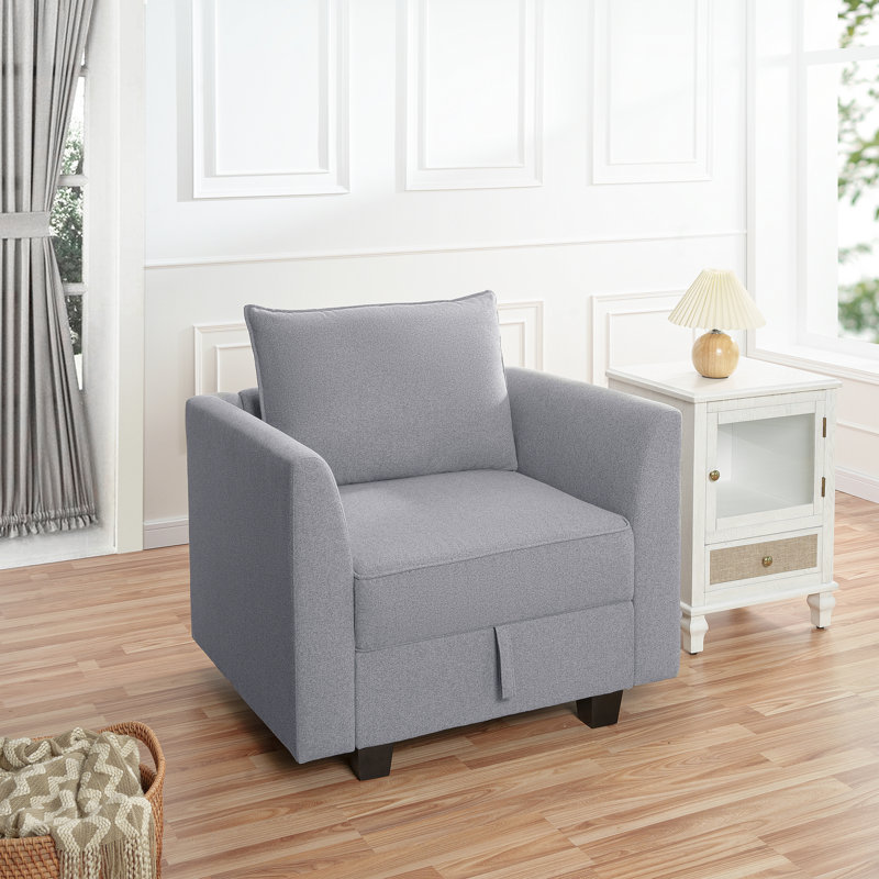 Ensemble de salon Luddie, 100 % lin gris