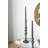 4x4x14" Sculptural Black Iron Candle Holder-220327833