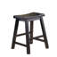 Tabourets de 18 po avec siège de selle, 2 pièces, bois massif, finition noire, robustesse décontractée dans la salle à manger, progression du poids de 250 lb,-1174827807-1174827806
