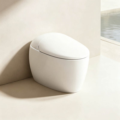 12" Rough-In Smart Bidet Toilet with Auto Lid Opening & Flushing, Foam Shield, Auto Flush on Exit and Heated Seat
