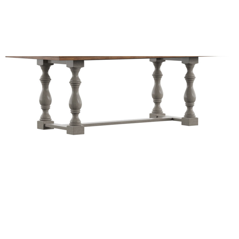 Fortville Solid Wood Dining Table, Antique Gray