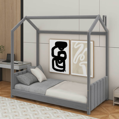 Velvet House Bed Wood Bed