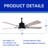 51.96'' Ceiling Fan with LED Lights