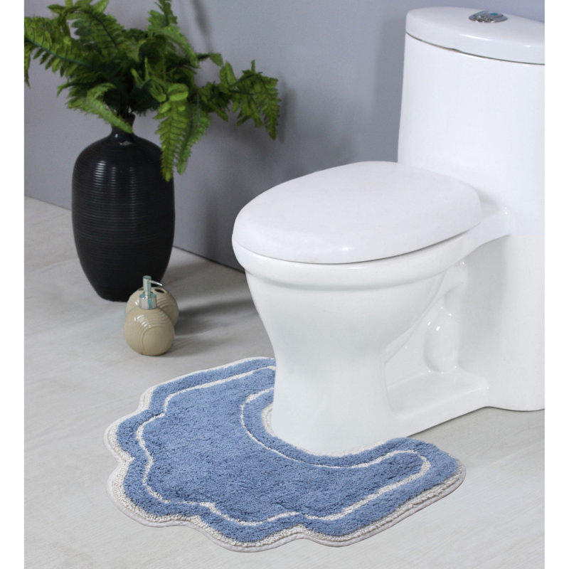 Tapis pour salle de bain Dobrinka, Bleu, 20 po x 20 po (contour)