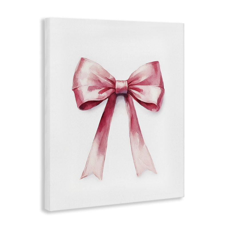 «Delicate Pink Bow Canvas» par Amanda Greenwood, H 30 po x l 24 po