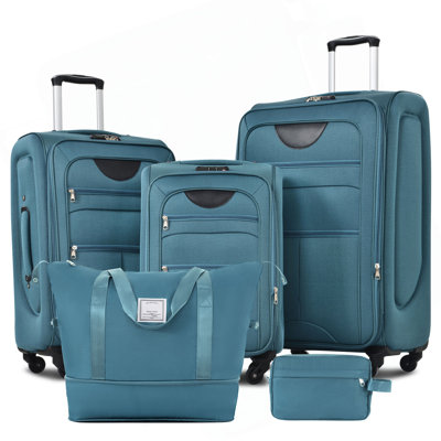 Softside Luggage Expandable 3 Piece Set Suitcase With Duffel Bag Upright Spinner Softshell Lightweight Luggage Travel Set-22/26/30 IN