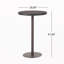 Outdoor 26" Round PE Rattan Bar Table, Multibrown