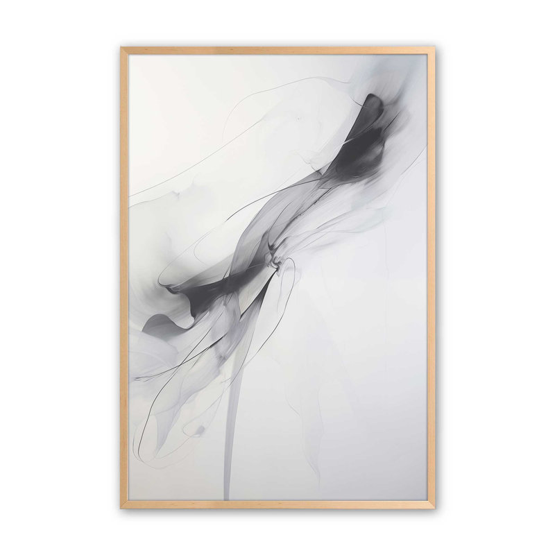 Impression Ethereal Smoke Dance III, Érable brut encadré, H 21 po x l 17 po