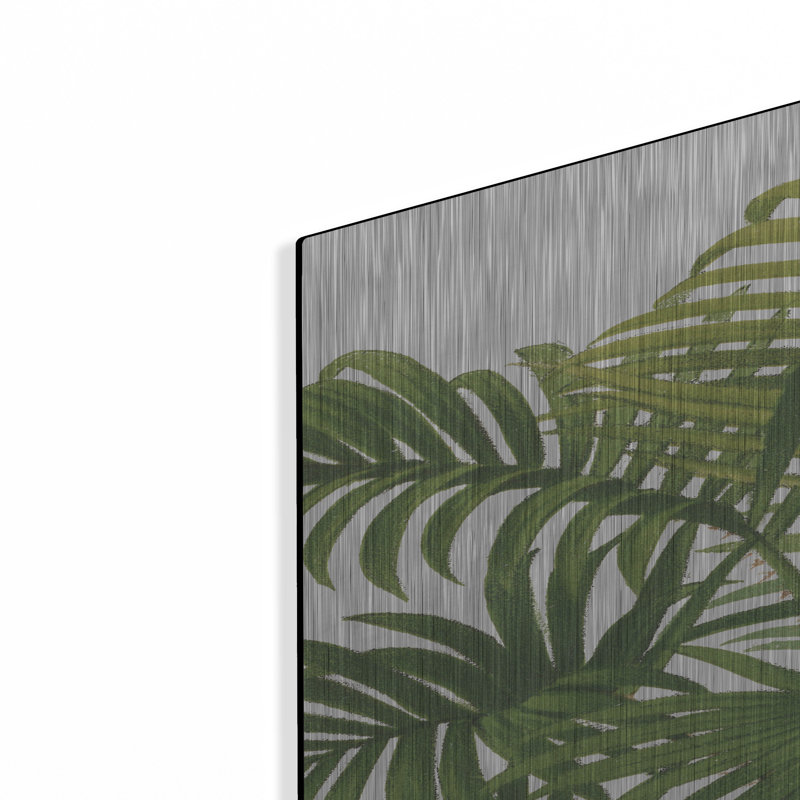 Art mural luxueux en métal «Riviera Palms 1 C» par Wild Apple, 24 po x 36 po, H 36 po x l 24 po