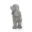 Statue de chien Cocker Spaniel - pierre coulée, double usage comme banc d'appoint, gris neutre délavé