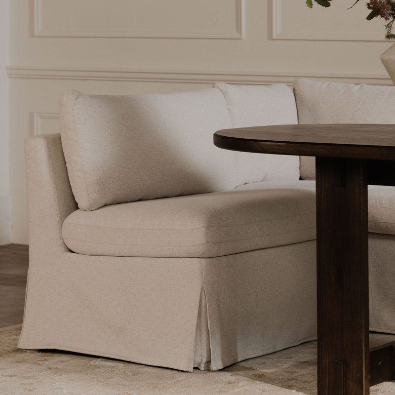 Hennecy Bargale Slipcover Dining Bench Beige