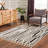 Jdan Striped Machine Woven Polypropylene Area Rug in Black-1392779440