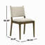 Ensemble de 2 chaises de salle à manger rembourrées en tissu