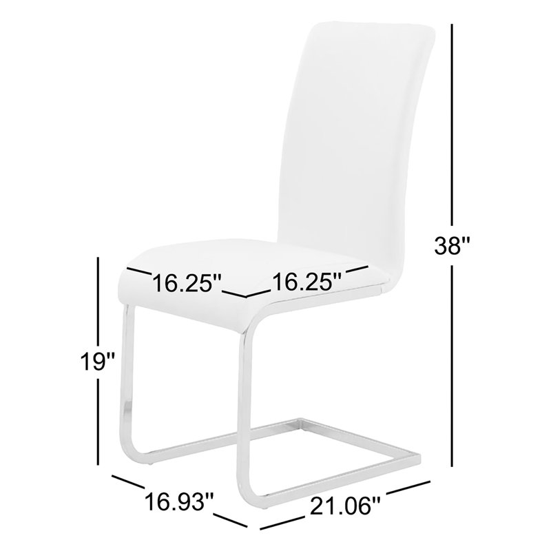 Anaija 19'' H Faux Leather Upholstered Metal Side Chair, Gray