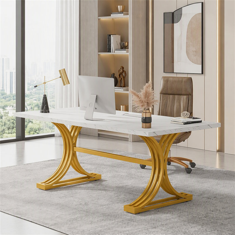 Marble Computer Desk