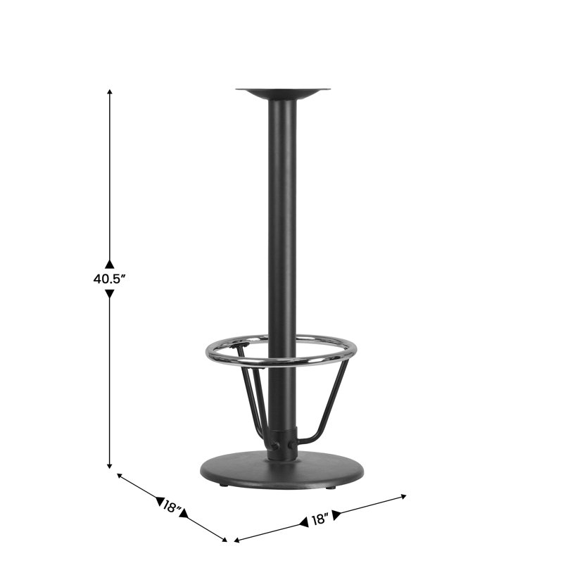 Base de table ronde Beverly, H 42 po x l 18 po x P 18 po