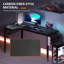 L-Shaped Metal Base Computer Desk