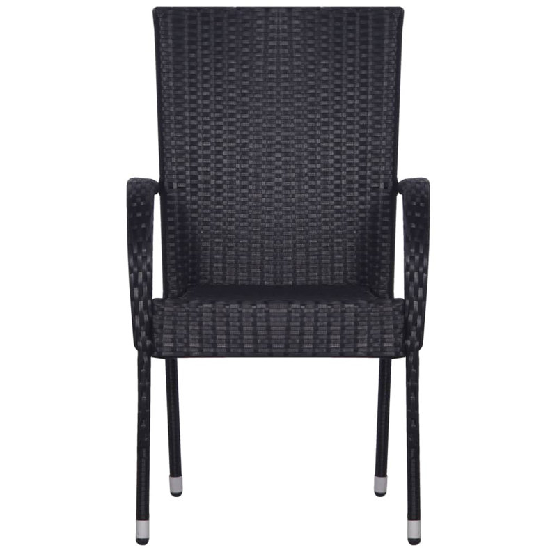 Bretenieres Stacking Garden Chair, Black