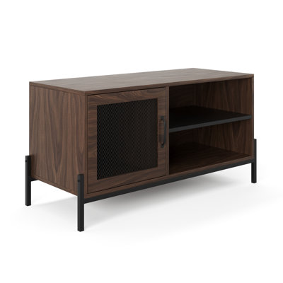 Meuble télé 40 po avec rangement fermé (noyer)