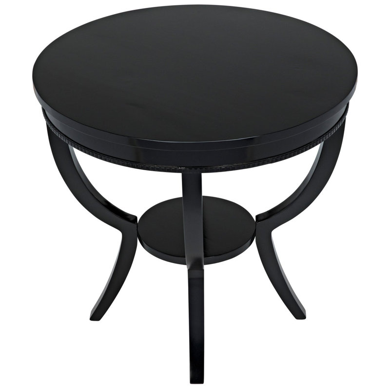 Scheffield Solid Wood End Table, Black