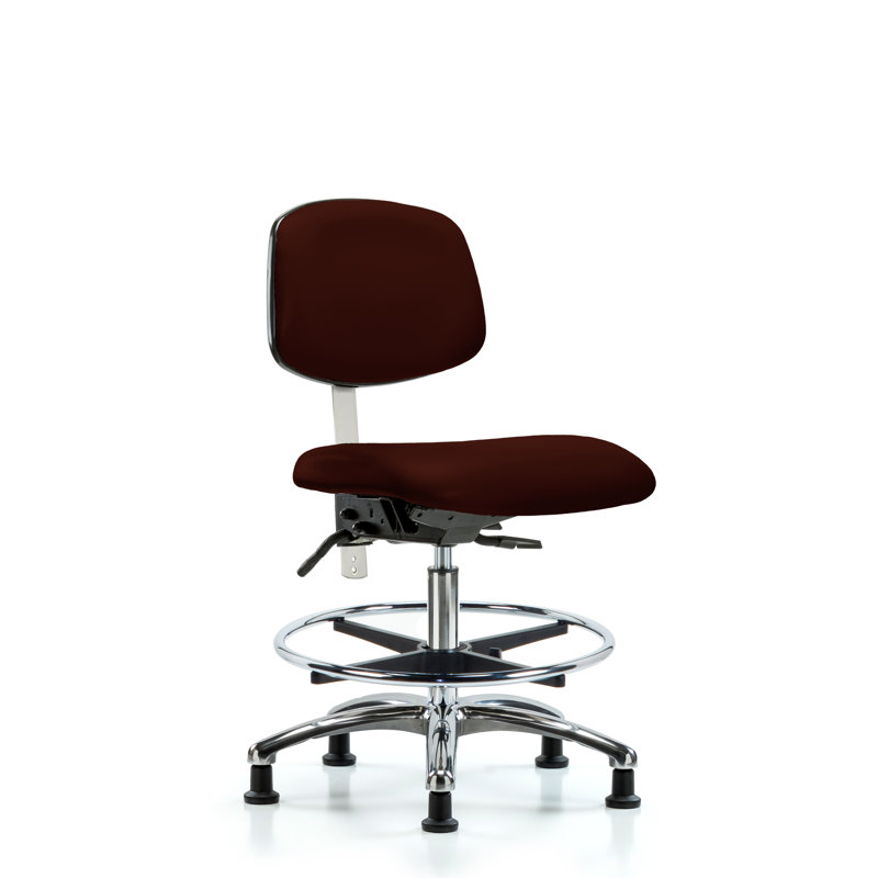 Chaise de dessinateur ergonomique Louise, Bourgogne, Patins, Non inclus