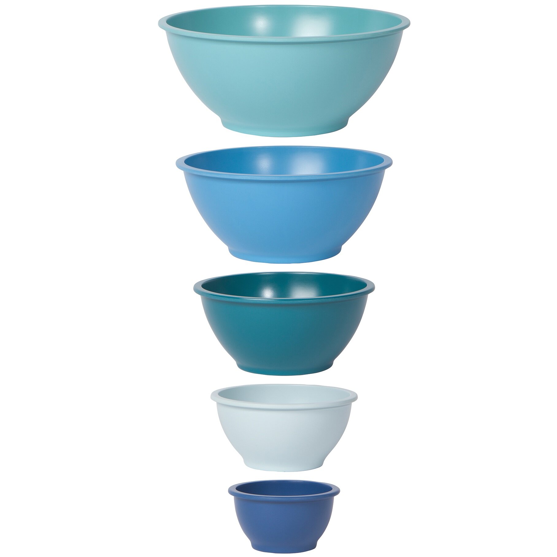  Oggi Set of 6 Melamine Mixing Bowls - Ideal for Food