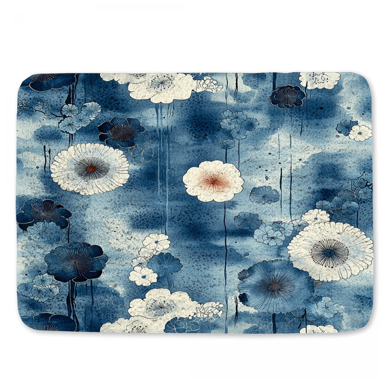 Tapis de bain Watercolor Blooms, L 24 po x l 17 po