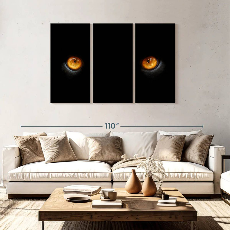 Brampt Black Panther Eyes, 48" H x 74" W