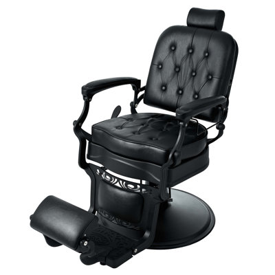 Heavy Duty Vintage Recline Barber Chair, Professional Salon Chair With 360° Rotation And Adjustable Features For Long - Lasting Use In Beauty Spa And Barber Shops