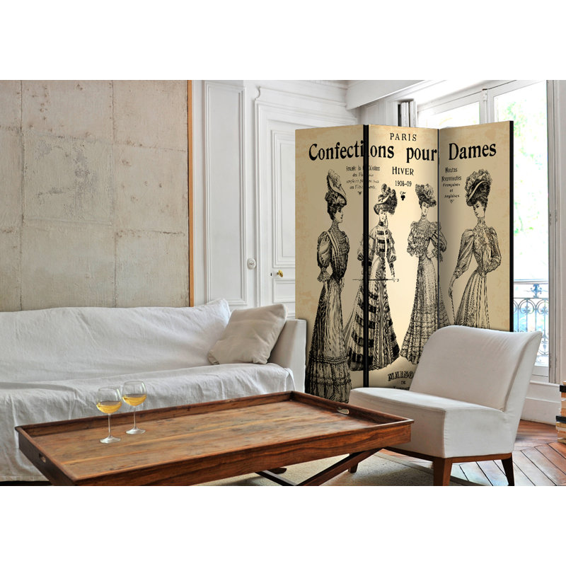 135cm W x 172cm H 3 - Panel One Sided Room Divider Folding Room Divider