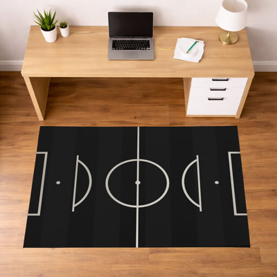 Tapis de bureau léger décoratif en forme de terrain de football