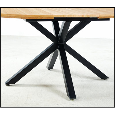 Extendable Dining And Office Table With MDF Top And Metal Legs For Versatile Use And Stability