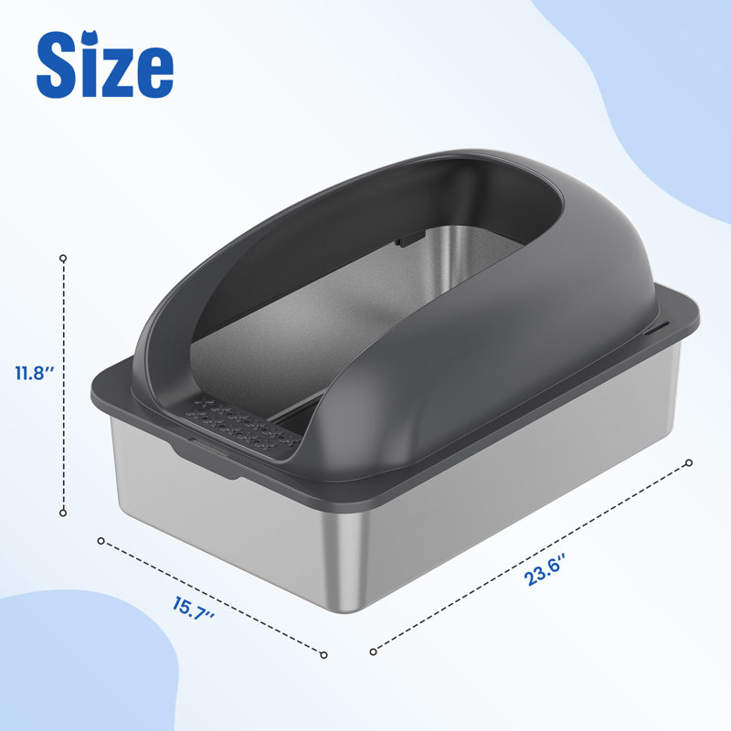 Cat Litter Box, Dark Grey