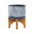 Ceramic 5" Aztec Planter On Wooden Stand