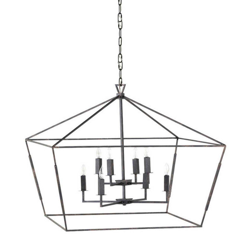 Luminaire suspendu 8 lumières pour vestibule Arnold