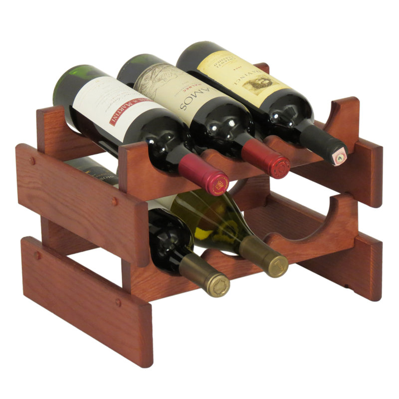 Support à vin de table Geis, Chêne clair, 9.875" H x 14" W x 10.75" D